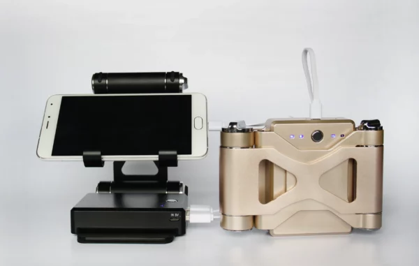 Innovative Phone Holder Speaker, PU & Metal Keychain & Metal Pen Tech Gift Set with Box & Bag - Image 4