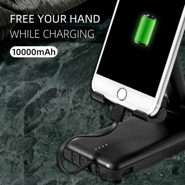 Convenient Power Bank with Phone Holder, Wood Pen & 16GB USB Drive Tech Gift Set with Box & Bag - Image 7