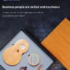 Eco-Friendly Wood Wireless Charger (3D Logo), Wireless Speaker & Pen Desk Set with Box & Bag - Image 3