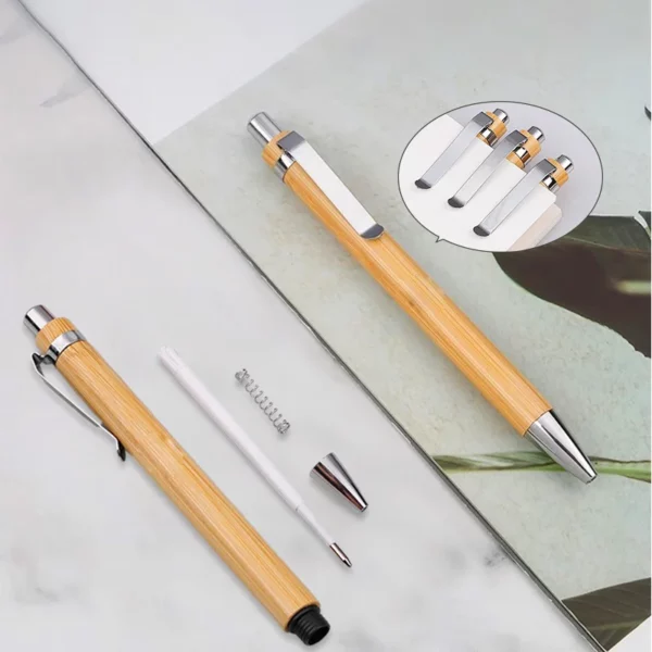 Eco-Friendly Wood Wireless Charger (3D Logo), Wireless Speaker & Pen Desk Set with Box & Bag - Image 10