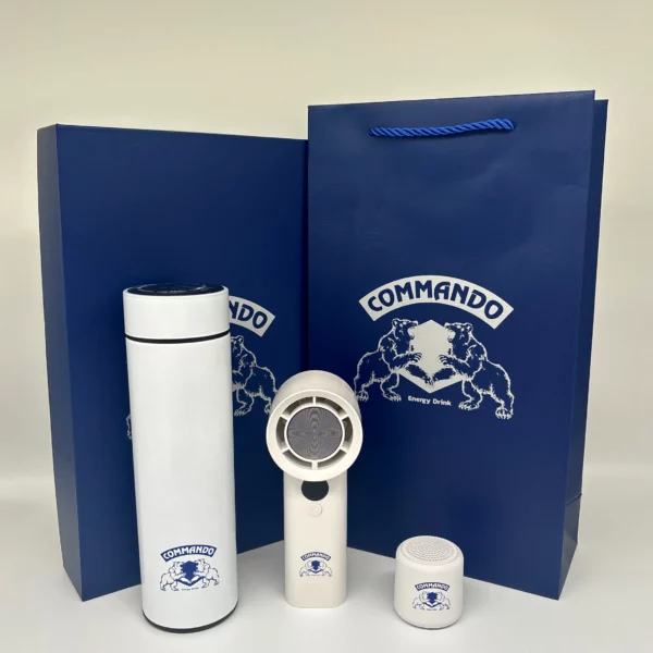 Innovative 3-in-1 Mini Fan, Bluetooth Speaker & Smart Thermos Bottle Gift Set with Temperature Display & Bag - Image 7