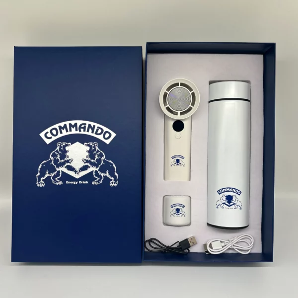 Innovative 3-in-1 Mini Fan, Bluetooth Speaker & Smart Thermos Bottle Gift Set with Temperature Display & Bag - Image 4