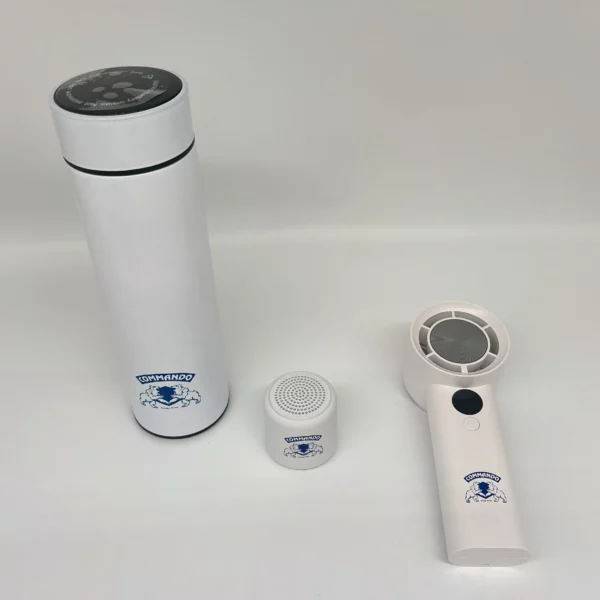 Innovative 3-in-1 Mini Fan, Bluetooth Speaker & Smart Thermos Bottle Gift Set with Temperature Display & Bag - Image 3