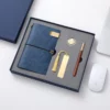 Elegant A6 Account Notebook, Brass Buckle, Brass Bookmark & Wood Metal Pen Gift Set with Box & Bag - Image 3