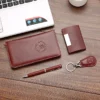 Stylish PU & Metal Card Holder, Metal Pen, PU Keychain & A6 Notebook Gift Box Set - Image 6