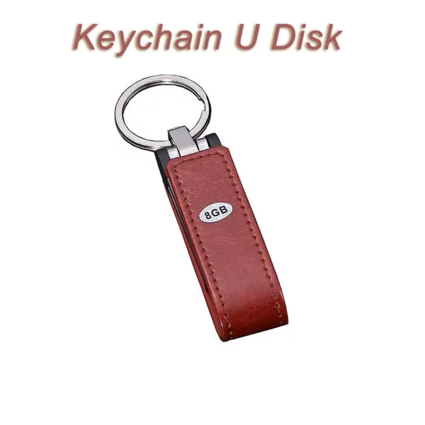 Versatile PU 16GB USB Drive, Metal Pen, PU & Metal Keychain & Card Holder Gift Set (Black/Blue/Red) with Box & Bag - Image 8