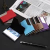 Versatile PU 16GB USB Drive, Metal Pen, PU & Metal Keychain & Card Holder Gift Set (Black/Blue/Red) with Box & Bag - Image 6