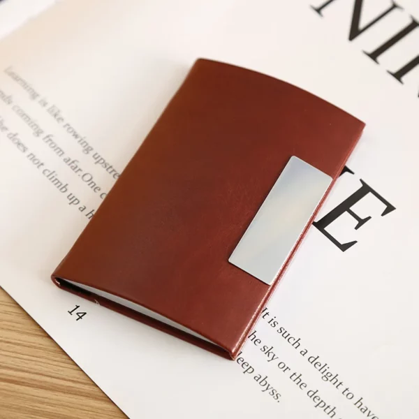 Professional A6 Notebook, Metal Pen, PU & Metal Keychain & Card Holder Gift Set (Black/Blue/Red) with Box & Bag - Image 3