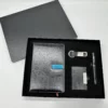 Executive A5 Notebook, Metal Pen, PU & Metal Keychain & Card Holder Gift Set (Black/Blue/Red) with Box & Bag - Image 4