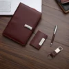 Executive A5 Notebook, Metal Pen, PU & Metal Keychain & Card Holder Gift Set (Black/Blue/Red) with Box & Bag - Image 10