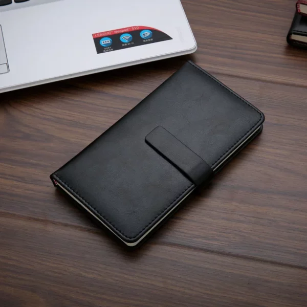 Premium A5 Notebook, Metal Pen, 16GB USB Drive & PU & Metal Card Holder Gift Set (Black/Blue/Red) with Box & Bag - Image 4