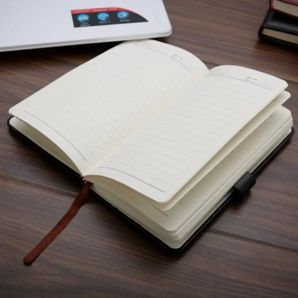 Premium A5 Notebook, Metal Pen, 16GB USB Drive & PU & Metal Card Holder Gift Set (Black/Blue/Red) with Box & Bag - Image 9