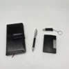 Premium A5 Notebook, Metal Pen, 16GB USB Drive & PU & Metal Card Holder Gift Set (Black/Blue/Red) with Box & Bag - Image 10