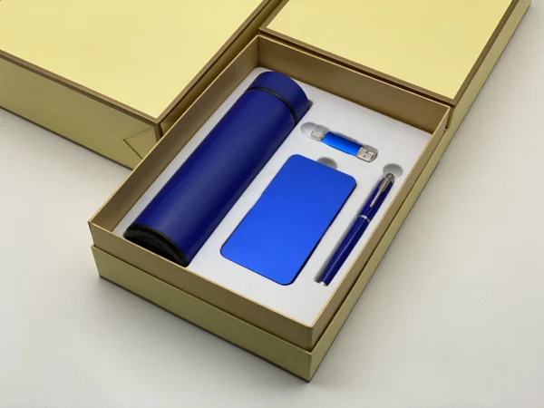 Ultimate Tech & Hydration Gift Set: 304 SS Thermos, Type-C OTG USB, 5000mAh Power Bank & Metal Pen with Box & Bag - Image 3