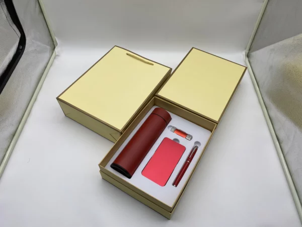 Ultimate Tech & Hydration Gift Set: 304 SS Thermos, Type-C OTG USB, 5000mAh Power Bank & Metal Pen with Box & Bag - Image 6