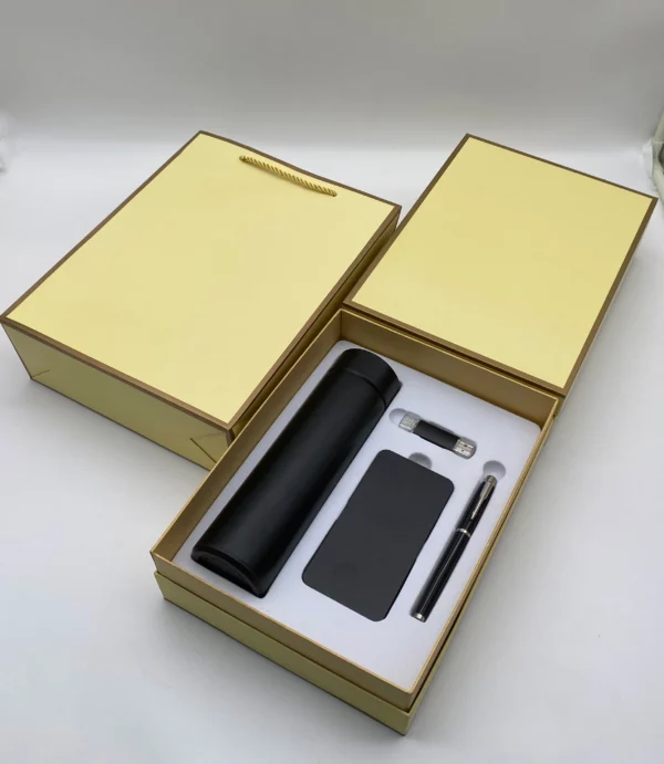 Ultimate Tech & Hydration Gift Set: 304 SS Thermos, Type-C OTG USB, 5000mAh Power Bank & Metal Pen with Box & Bag - Image 9