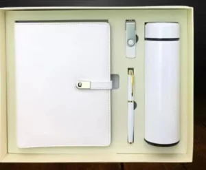 Productive Pro Gift Set: A5 Notebook, 16GB Type-C OTG USB, Metal Pen & 304 SS Water Bottle with Box & Bag