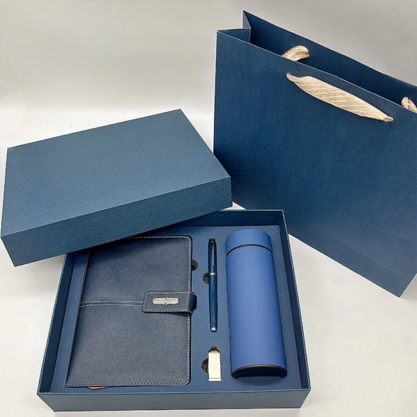 Essential A5 Notebook, 16GB USB, Metal Pen & 350ml 304 SS Water Bottle Gift Set with Box & Bag - Image 7