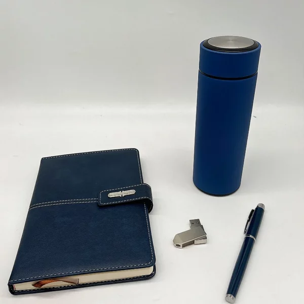 Essential A5 Notebook, 16GB USB, Metal Pen & 350ml 304 SS Water Bottle Gift Set with Box & Bag - Image 8
