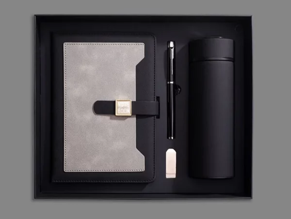 Complete A5 Notebook, 16GB USB, Metal Pen & 304 SS Water Bottle Gift Set with Box & Bag - Image 3