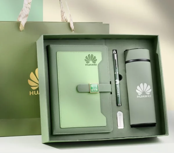 Complete A5 Notebook, 16GB USB, Metal Pen & 304 SS Water Bottle Gift Set with Box & Bag - Image 5