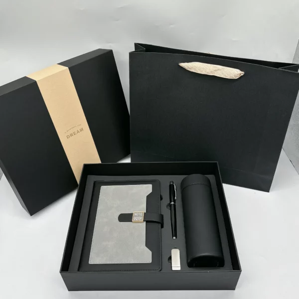 Complete A5 Notebook, 16GB USB, Metal Pen & 304 SS Water Bottle Gift Set with Box & Bag - Image 10