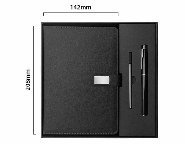 A5 Notebook, 16GB USB Drive & Metal Pen Professional Gift Set with Box & Bag - Image 3