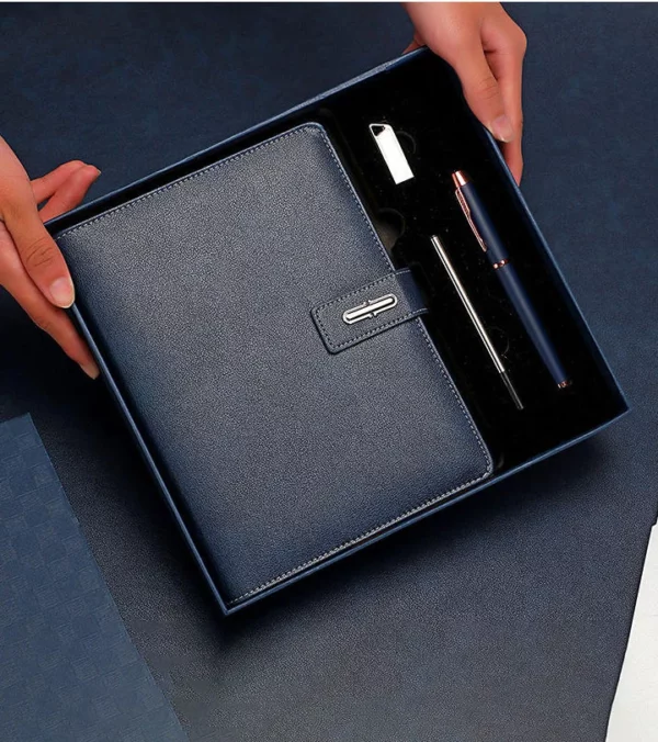 A5 Notebook, 16GB USB Drive & Metal Pen Professional Gift Set with Box & Bag
