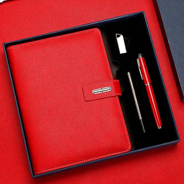 A5 Notebook, 16GB USB Drive & Metal Pen Professional Gift Set with Box & Bag - Image 4