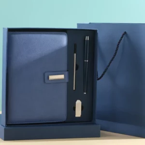 A5 Notebook, 16GB USB Drive & Metal Pen Professional Gift Set with Box & Bag