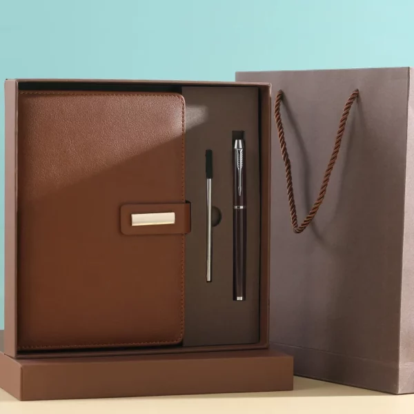 A5 Notebook, 16GB USB Drive & Metal Pen Professional Gift Set with Box & Bag - Image 3