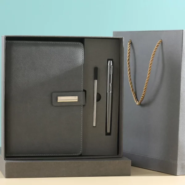 A5 Notebook, 16GB USB Drive & Metal Pen Professional Gift Set with Box & Bag - Image 4