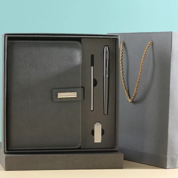 A5 Notebook, 16GB USB Drive & Metal Pen Professional Gift Set with Box & Bag - Image 7