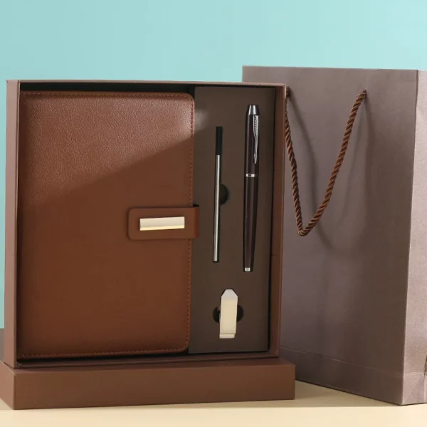 A5 Notebook, 16GB USB Drive & Metal Pen Professional Gift Set with Box & Bag - Image 8