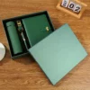 Executive A5 Notebook, PU & Metal Keychain, Metal Pen & 304 SS Water Bottle Gift Set with Box & Bag - Image 7