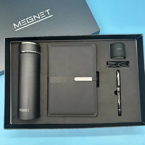 Versatile Vacuum Cup, A5 Notebook, Mini Speaker & Metal Pen Gift Set with Box & Bag - Image 4