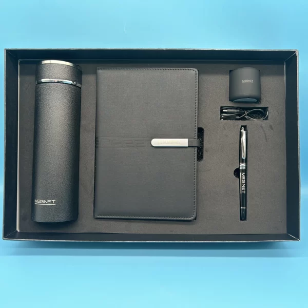 Versatile Vacuum Cup, A5 Notebook, Mini Speaker & Metal Pen Gift Set with Box & Bag - Image 7