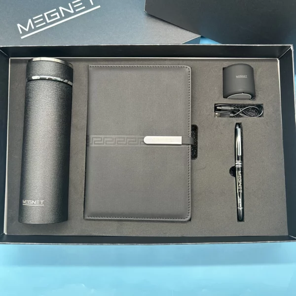 Versatile Vacuum Cup, A5 Notebook, Mini Speaker & Metal Pen Gift Set with Box & Bag - Image 8