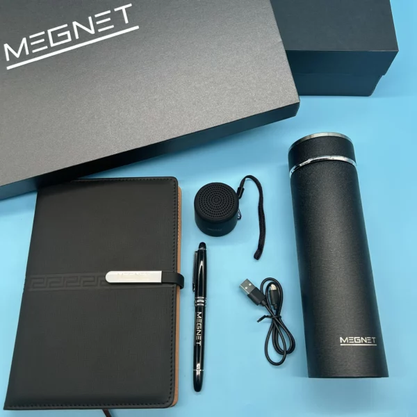 Versatile Vacuum Cup, A5 Notebook, Mini Speaker & Metal Pen Gift Set with Box & Bag - Image 9