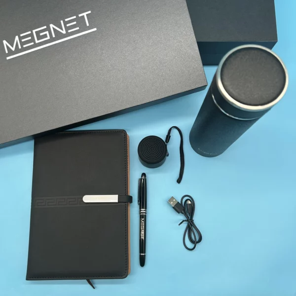Versatile Vacuum Cup, A5 Notebook, Mini Speaker & Metal Pen Gift Set with Box & Bag - Image 10
