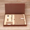 Professional A5 Notebook, Card Holder, PU & Metal Keychain & Metal Pen Gift Set with Box & Bag
