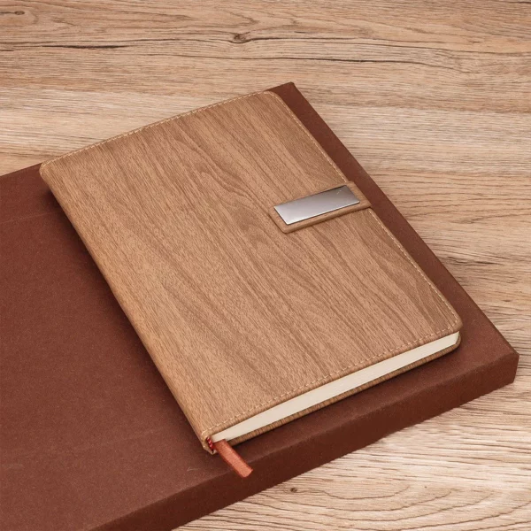 Professional A5 Notebook, Card Holder, PU & Metal Keychain & Metal Pen Gift Set with Box & Bag - Image 5