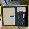 Professional A5 Notebook, Card Holder, PU & Metal Keychain & Metal Pen Gift Set with Box & Bag - Image 9