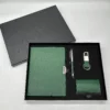 Professional A5 Notebook, Card Holder, PU & Metal Keychain & Metal Pen Gift Box Set