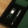 Professional A5 Notebook, Card Holder, PU & Metal Keychain & Metal Pen Gift Box Set - Image 8