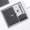 Professional A5 Notebook, Card Holder, PU & Metal Keychain & Metal Pen Gift Set with Box & Bag