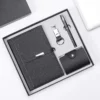 Professional A5 Notebook, Card Holder, PU & Metal Keychain & Metal Pen Gift Set with Box & Bag - Image 2