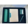 Premium 304 SS Water Bottle, A5 Notebook, PU & Metal Card Holder & Metal Pen Gift Box Set - Image 2