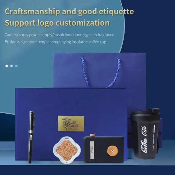 Unique Coffee Mug, Frog Power Bank, Metal Pen & Aroma Stone Deluxe Gift Set with Box & Bag - Image 5