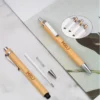 Luxury Wood Smart Bottle (Temp Display), 3D Logo Wireless Charger, Keychain & Pen Executive Gift Set with Box & Bag - Image 4